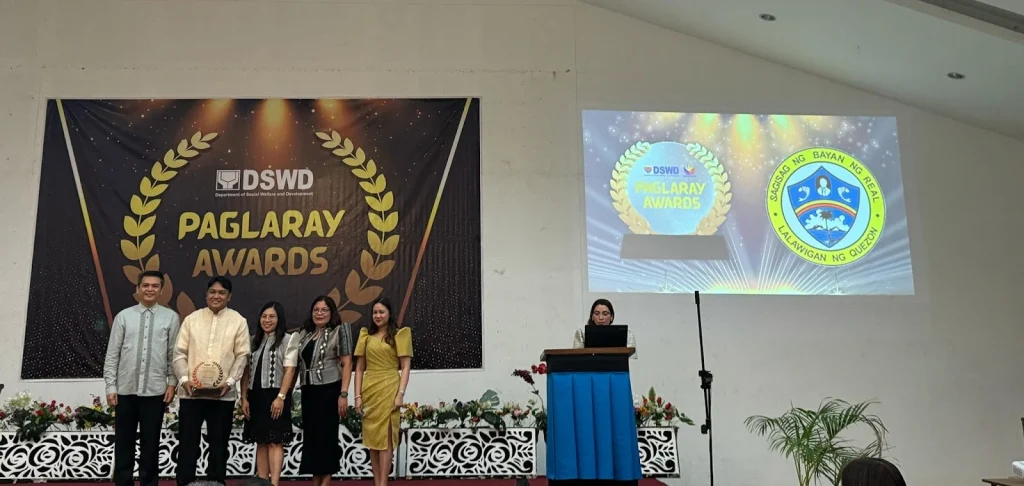 mswdo real quezon receives good practice award for data management system at national paglaray awards